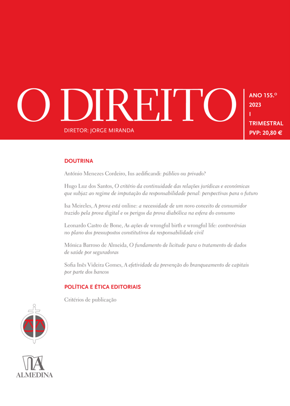 O DIREITO - ANO 155 (2023) - Nº I