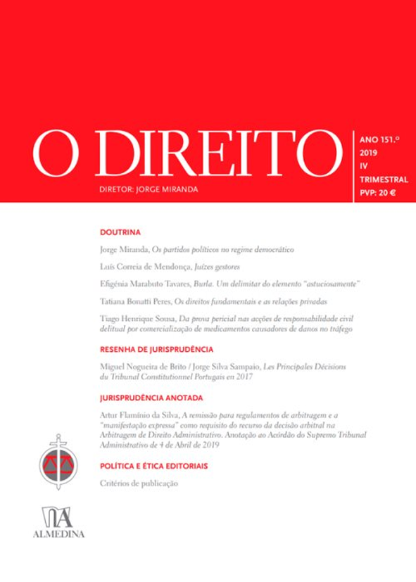 O DIREITO - ANO 151 (2019) - Nº IV